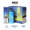 Original Breze Stiik BS8500 Puffs E Cigarros 2% / 5% Malha Bobina Vape Pen Descartável Com 600mAh Bateria Recarregável 17ml Breeze Pro Edition 2000 Puff 8500 Breze 8500