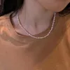 Halsband högkvalitativa mode naturligt litet sötvatten pärla 14 k guldfyllda kvinnliga chokers halsband smycken för kvinnliga kedjor gåvor