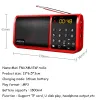 Radio Jinserta Mini Fm/am/sw World Band Radio Receiver Mp3 Player with Flashlight Support Tf Card/u Disk Play Rechargeable Battery