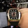 Высококачественные SARATOGE SKAFANDER SKF 46 DV SC DT черный циферблат с датой Япония Miyota автоматические мужские часы розовое золото безель каучуковый ремешок Gen270I