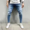 Herrenhose, schmal, Jogging, Denim, lässig, klassisch, Doppeltasche, Jogger, Jeanshose, Frühling, Sommer, täglich, Streetwear, Hombre