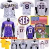 LSU Baseball Jersey Thatcher Hurd Steven Milam Paul Skenes Kade Woods Brady Neal Jake Brown Thatcher Hurd Dylan Crews Gavin Dugas 47 Branco Lex Bregman DJ LeMahieu