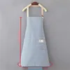 Aprons 1PC Cotton Canvas Floral Anti Fouling Kitchen Fashion Apron Cooking Female Male Adult Waist Thin Breathable Sleeveless Aprons