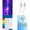 Perles de lumière à travers le trou Concave 5Mm perles de lumière violettes à dessus plat Led livraison directe lumières éclairage accessoires d'éclairage Dhzhy