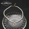 Halsband glseevo naturliga pärlor smaragd vatten droppar zirkon kvinnor halsband elegant konst mode lyx bröllop smycken parti gåva gn0419