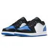 Med Box Jumpman 1 Låga basketskor 1s Olive Reverse Mocha Black Phantom Bred Toe Panda Mens Trainers Women Sneakers Sport