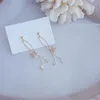 Dangle Earrings 14k Real Gold Plated Design Inlaid Zircon Unique Bow Party Wedding Matching Accessories Ladies Pendant Jewelry