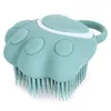 Hundkläder Silikon Pet Bath Brush Spa Massage Comb Dogs Katter Dusch Hair Grooming Cleaning Supplies