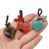 Anahtarlıklar Doğal Kalp Taşı Gül Kuvars Malakit Opal Acate Anahtar zinciri Erkekler İçin Kadın Kolye Anahtar Zinciri Anahip Teyp Tutucu Takı Aksesuarları