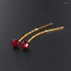 Boucles d'oreilles originales Mini rubis or Rose boucle d'oreille Boutique Style chinois rétro charme dames marque bijoux en argent