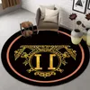 Alfombra de mesa de centro dorada personalizada para sala de estar, alfombra antideslizante para cocina, alfombra para los pies de la cama y el dormitorio, felpudo