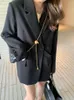 Kvinnors kostymer insozkdg 2024 Autumn Premium Relaxed Fashion Button Suit Female Clothing Jacket Outwears Woman Blazer Y2K Tops