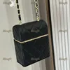 13CM Cute 3 Color Designer Women Makeup Bag Mini Crossbody Coin Purse Leather Matelasse Chain Gold Hardware Chain Handbag Vintage Underarm Bag Card Holder Sacoche
