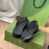 Kvinnor Chevron Sandal Designer Slides Flip Flop Simple Fashion Slipper med texturerade mönster Lämpliga för vårens sommargummibotten Stranden Slippare Storlek 35-42