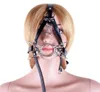 Spider Shape Metal Ring Gag Bondage Restraint with Nose Hook Slave Fetish Mouth Gag SM tools Black Full Head Harness5647918