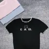 Projektant Summer francuska luksusowa marka Ce T-koszule Swater Krótka górna za okrągła szyja T-shirt Top High-end Slim Pullover Wiele stylów i kolorów Sweter 1092