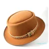 Breite Krempe Hüte Mode Männer Frauen Pork Pie Hut Flache Trilby Fascinator Tanz Party Für Dame Jazz Gentleman Fedora