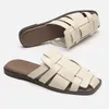 Slippers Spring And Summer Half Wear Casual Woven Flat Non-slip Sandals Woman P390