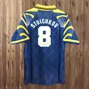 1998 1999 2000 Parma Calcio Maglie da calcio da uomo CRESPO CANNAVARO BAGGIO ASPRILLA Home Maglia da calcio gialla blu Manica corta Adulto