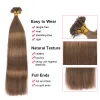 Extensies Rechte Nagel U-tip Haarextensions Keratine Capsules Human Fusion Hair Braziliaanse Remy Human Natural Hair Extensions Blonde kleur