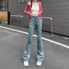 Women's Jeans ZOENOVA High Waist Slimming Straight Flared Pants Plus Size Streets Versatile Retro Ripped Slightly Boot Cut 2024 Spring