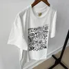 T-Shirt graphique esthétique femmes vêtements coton à manches courtes col rond mode T-shirt décontracté blanc T-shirts 2024 été Streetwear Chic T-shirts hauts femme