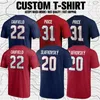 Personalizado Carey Price Patrick Roy Cole Caufield Guy Lafleur Brendan Gallagher EUA Hockey Club Fãs Camiseta de marca