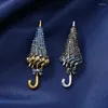 Broscher paraply för kvinnor mode skjorta klädtillbehör krage stift fest casual strass brosch stift smycken gåvor