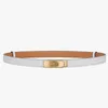 Brand Dress Belt For Women Designer Narrow 1.8cm Luxury Belts Orange Black Simple Graceful Waistband For Dresses Thin Small Metal Buckle Smooth Leather Designer Belt