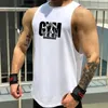 Katoen Workout Gym Tank Top Heren Spier Mouwloos Sportkleding Shirt Stringer Mode Kleding Bodybuilding Singlets Fitness Vest 240219