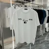 Italien d g varumärke tees milan designer mode män kvinna lyx svart vit 100% bomull korrekt bokstav tryck grafik t-shirts polos toppar sh 5349