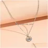 Pendant Necklaces Couple Necklace 2023 Whale For Women Micro-Inlaid Zircon Clavicle Chains Jewelry Gifts Collares Drop Delivery Penda Dhiju