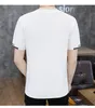 T-shirt a maniche corte da uomo della nuova stazione europea estiva Girocollo ricamato Moda T-shirt a mezza manica slim fit casual TAGLIA M - 4XL