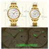 Chenxi moda markası kadın erkekler kuvars Golden Lovers'ın Bilek saatlerini İzle Yaratıcı Saat Saatleri Relojes Hombre