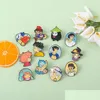 Tools# Cartoon Movie Enamel Pins Howl Sofia Ashitaka San Ponyo Sosuke Brooch Lapel Badges Custom Jewelry Gift For Kids Friends 18 Dr Dhbge