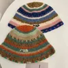 Bérets Chapeau tricoté coloré pour femmes et filles, chapeaux seau au crochet faits à la main Y2k