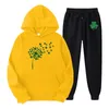 Women's Hoodies Plush Long Sleeved Loose Fitting Pullover St. Patrick'S Day Printed Hoodie Set Y2k Women Sweatshirt Streetwear