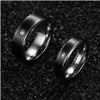 Couple Rings His Her Matching Set Black Polishing Titanium Steel Wedding Band Smooth Finish Anniversary Gift3162283 Drop Delivery Je Otry7