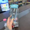 16 oz acrylique libbey canes tasses gobeurs en plastique en plastique transparent avec pp pp coloré paille cola boiss