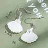 Dangle Earrings Natural White Mother Of Pearl Shell Scallops Mussels Pleated Skirt Flabellate Elegant Bride Woman Charms Jewelry