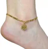 Anklets skiktade initiala ankelarmband Namn Anklet med initialer Kubansk brevkedja Söt marinerlänk Fotsmycken