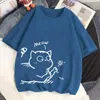 T-shirts pour femmes pur coton mignon chien imprimé T-shirt grande taille femmes ample à manches courtes 2024 haut Kawaii vêtements chemise surdimensionnée