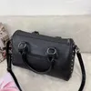 Preto grande capacidade bolsa de ombro habilidade padrão y2k estilo crossbody saco de couro falso casual moda esqueleto punk saco 240220