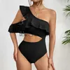 Damskie stroje kąpielowe 2023 NOWOŚĆ wycięty jednoczęściowy strój kąpielowy Push Up Push Up Women Bodysuit Beach noszenie kąpielowe kostium Monokini FemaleH2422088