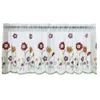 Curtain Short Curtain 1 Sheet Practical Soft Texture Polyester Decorative Flower Embroidered Window Sheer Household Supplies