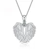 Pingentes 925 prata esterlina moissanite em forma de coração asas de anjo pingente colar de diamante feminino boutique jóias de luxo por atacado