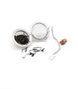 Stainless Steel Tea Pot Infuser Sphere Locking Spice Tea Green Leaf Ball Strainer Mesh Strainers Filter Tools