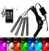 Tira de luces LED RGB para coche, USB, 4 en 1, Control remoto por voz, diseño interior, lámpara de atmósfera dinámica decorativa88531062681943