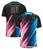 2024 novo terno de corrida f1 verão racer manga curta camiseta lazer esportes terno de equipe de secagem rápida