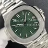 Extremely Thin Watches Men Watch Men's Green Blue Gray Dial 3K Automatic Cal 324 Movement Date Eta 5711 40th Anniversary Crys265T